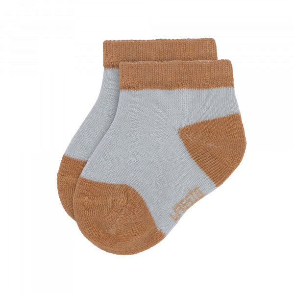 Lässig | Kousen | 3-pack terry socks light blue/caramel (12-14)