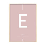 50x70 geboorteposter roze variant E
