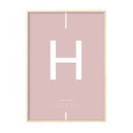 50x70 geboorteposter roze variant H